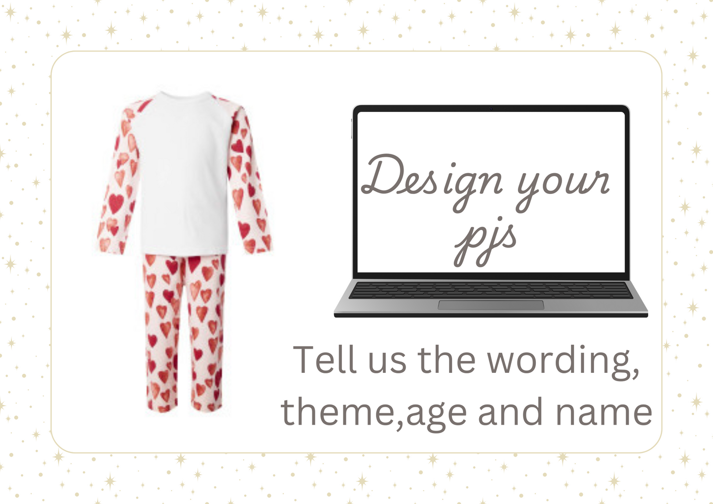 Design your own pjs love heart