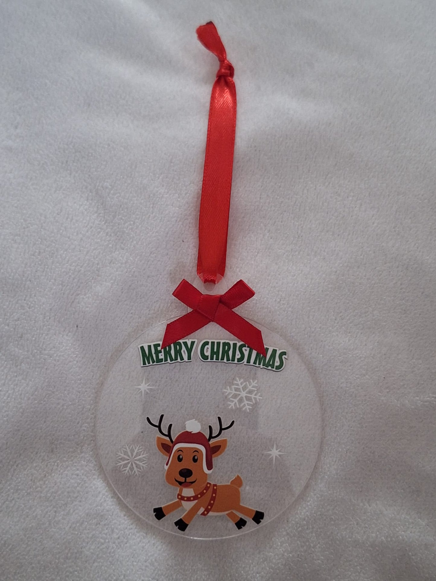 Flat acrylic bauble