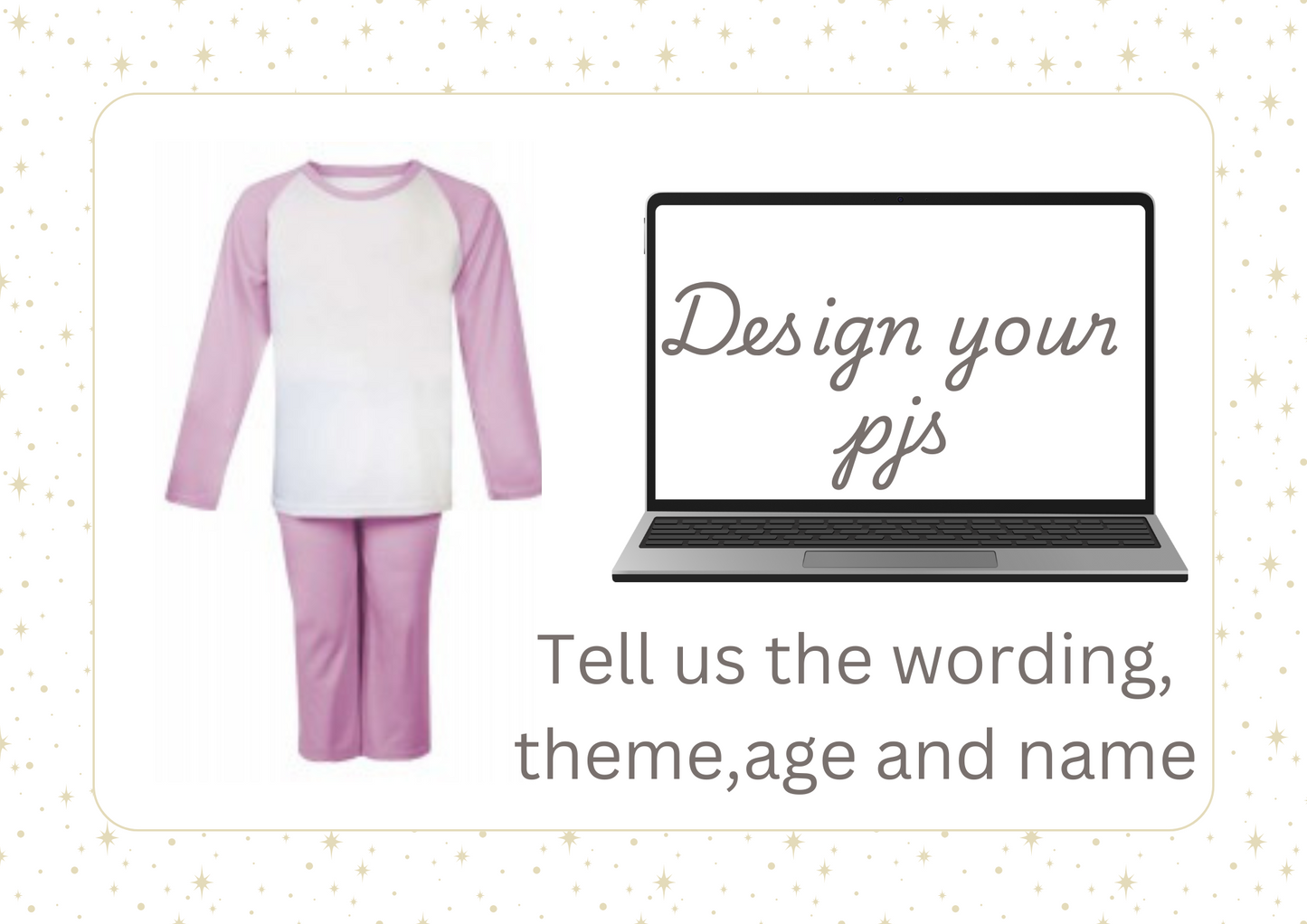 Design your own pjs pink