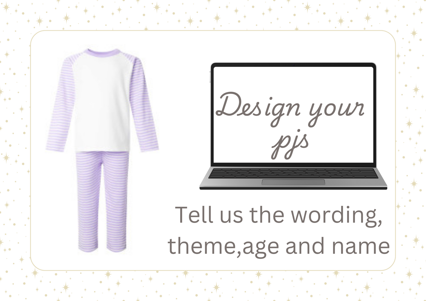 Design your own pjs purple striped