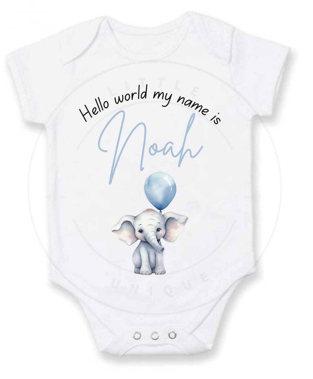 Welcome to the world baby vest blue