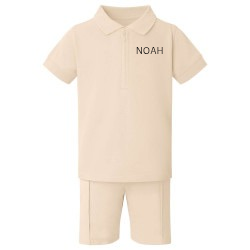 Personalised short set zip