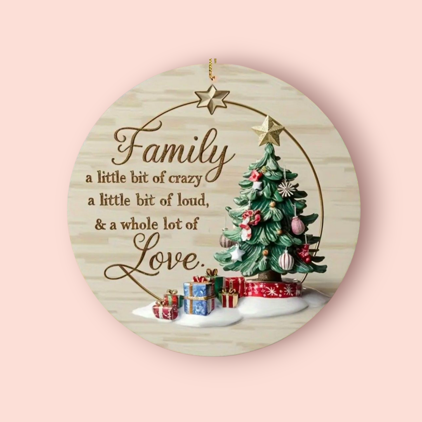 Small tree family hanging decorations