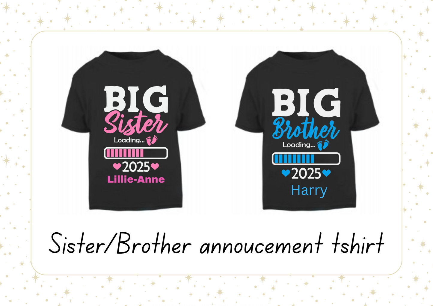 Baby sister/brother annoucement tshirt