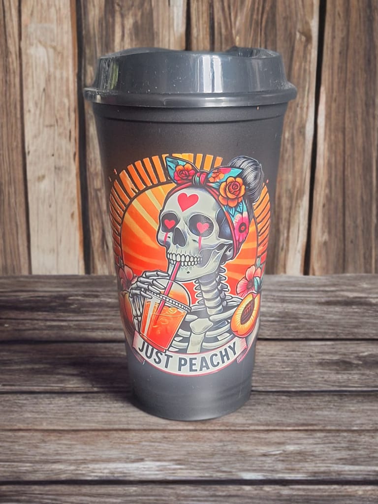 Just peachy coffee cup