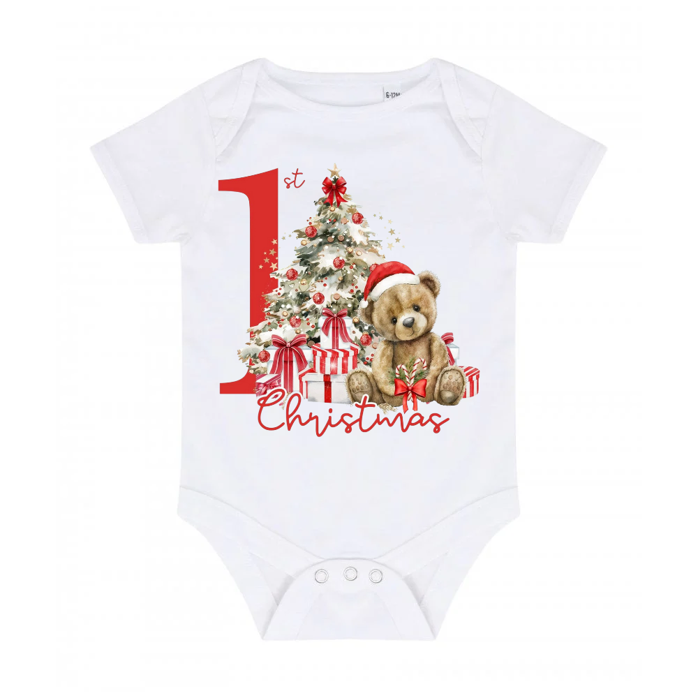 Baby vest personalised Christmas