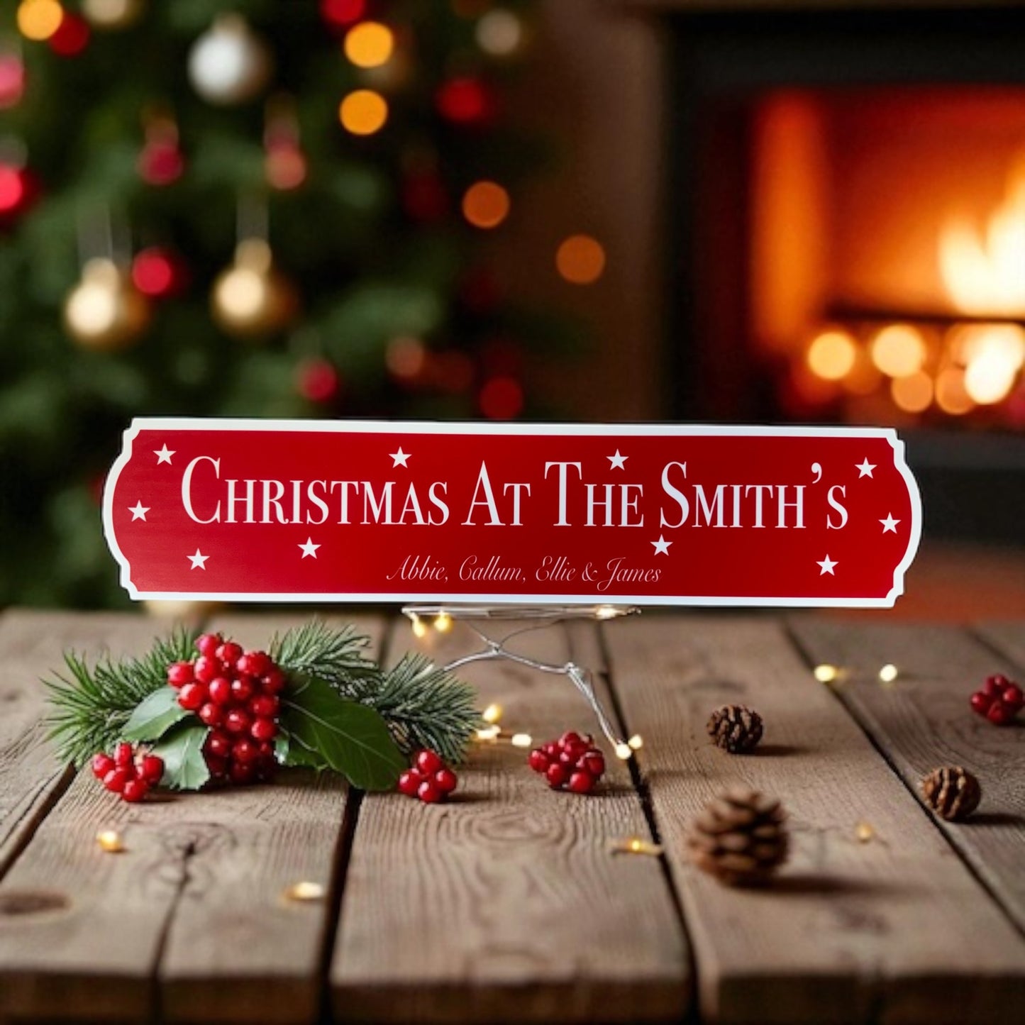Christmas street sign