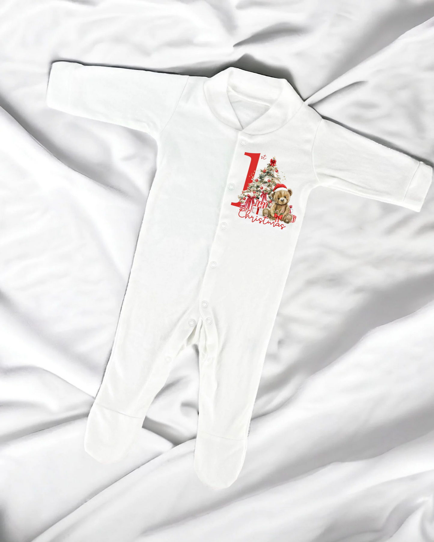 Baby sleepsuit personalised