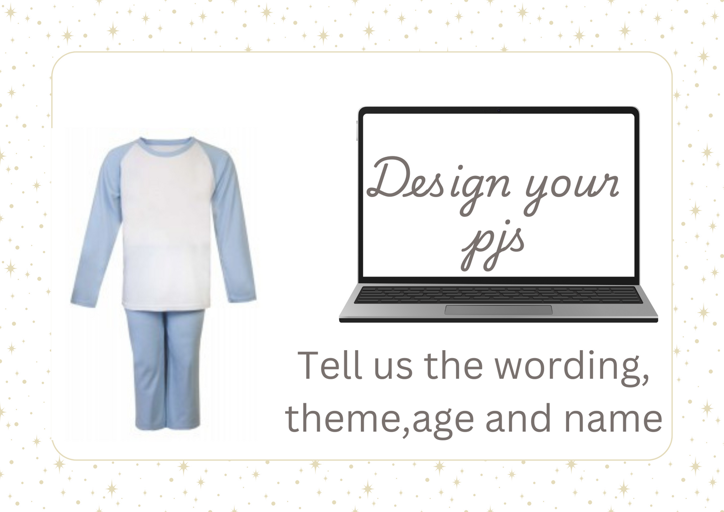 Design your own pjs blue