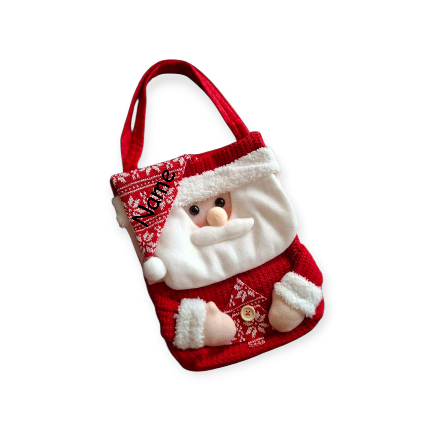 Personalised santa gift bag soft