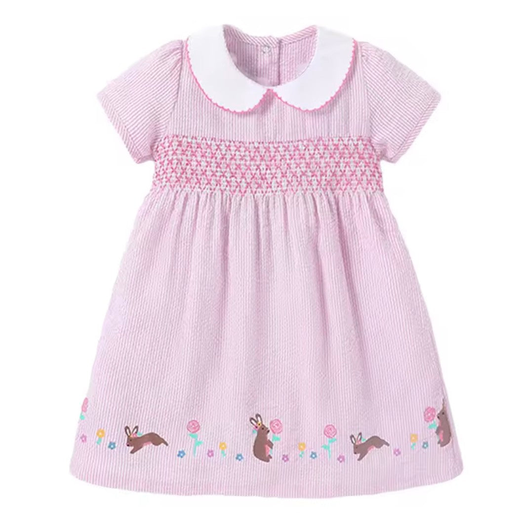 Smocked girls dress
