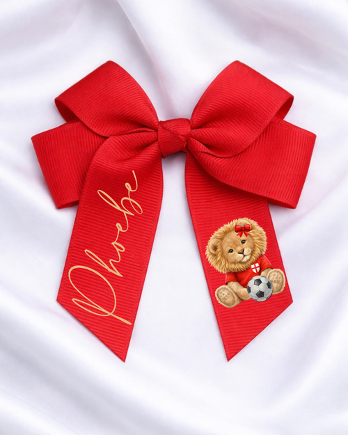 World cup hair bow personalised