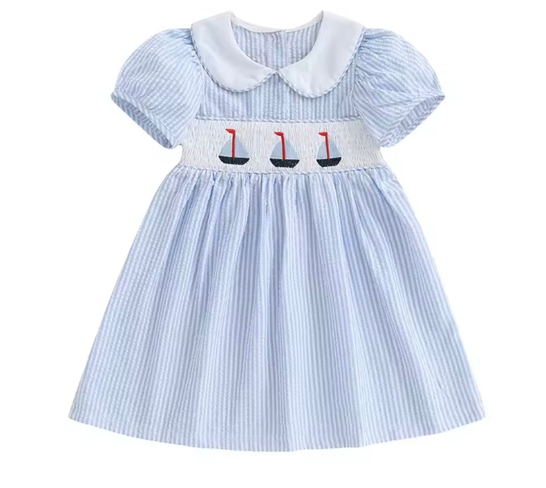 Girls smocked dress