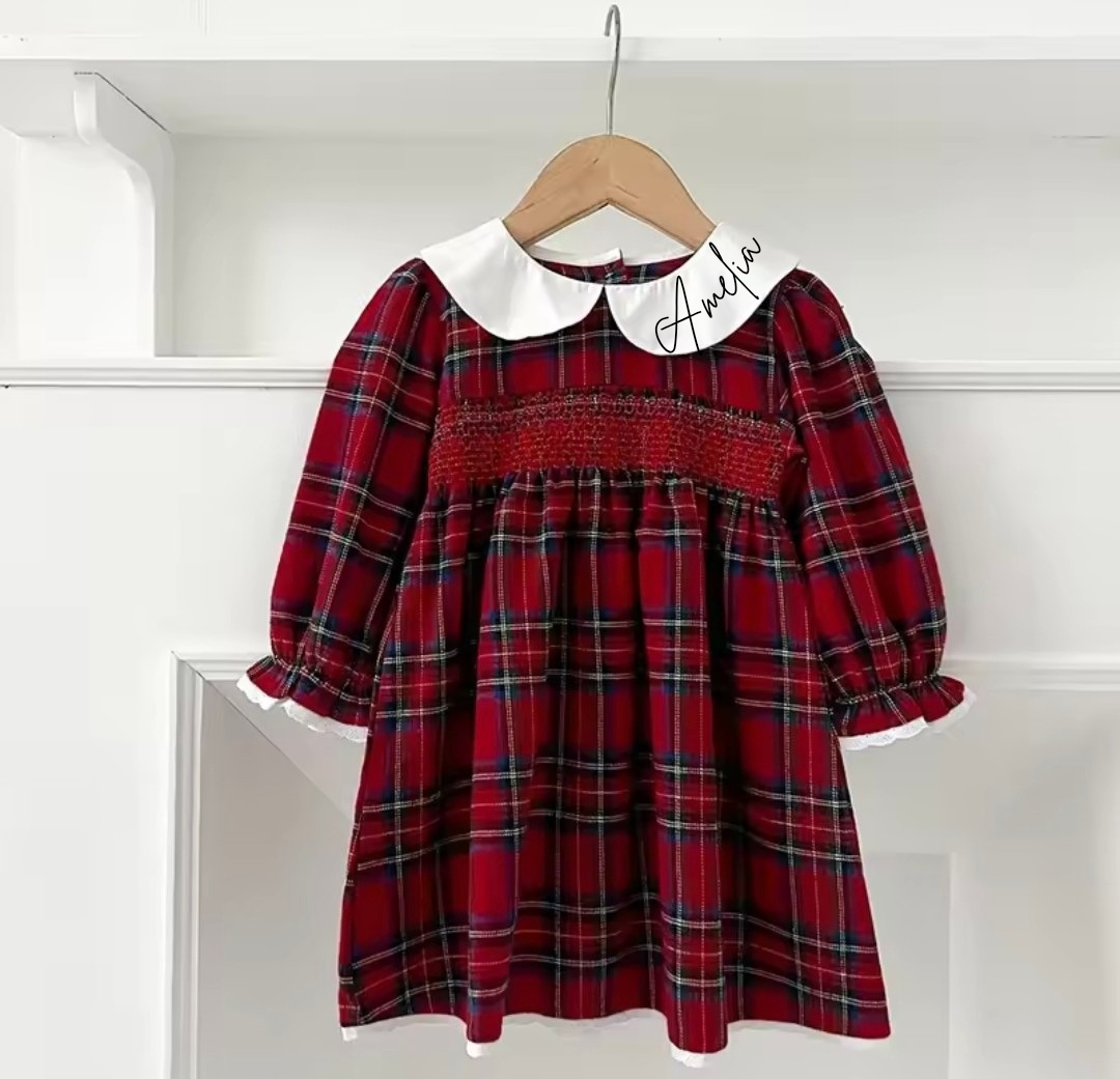 Smocked dress personalised