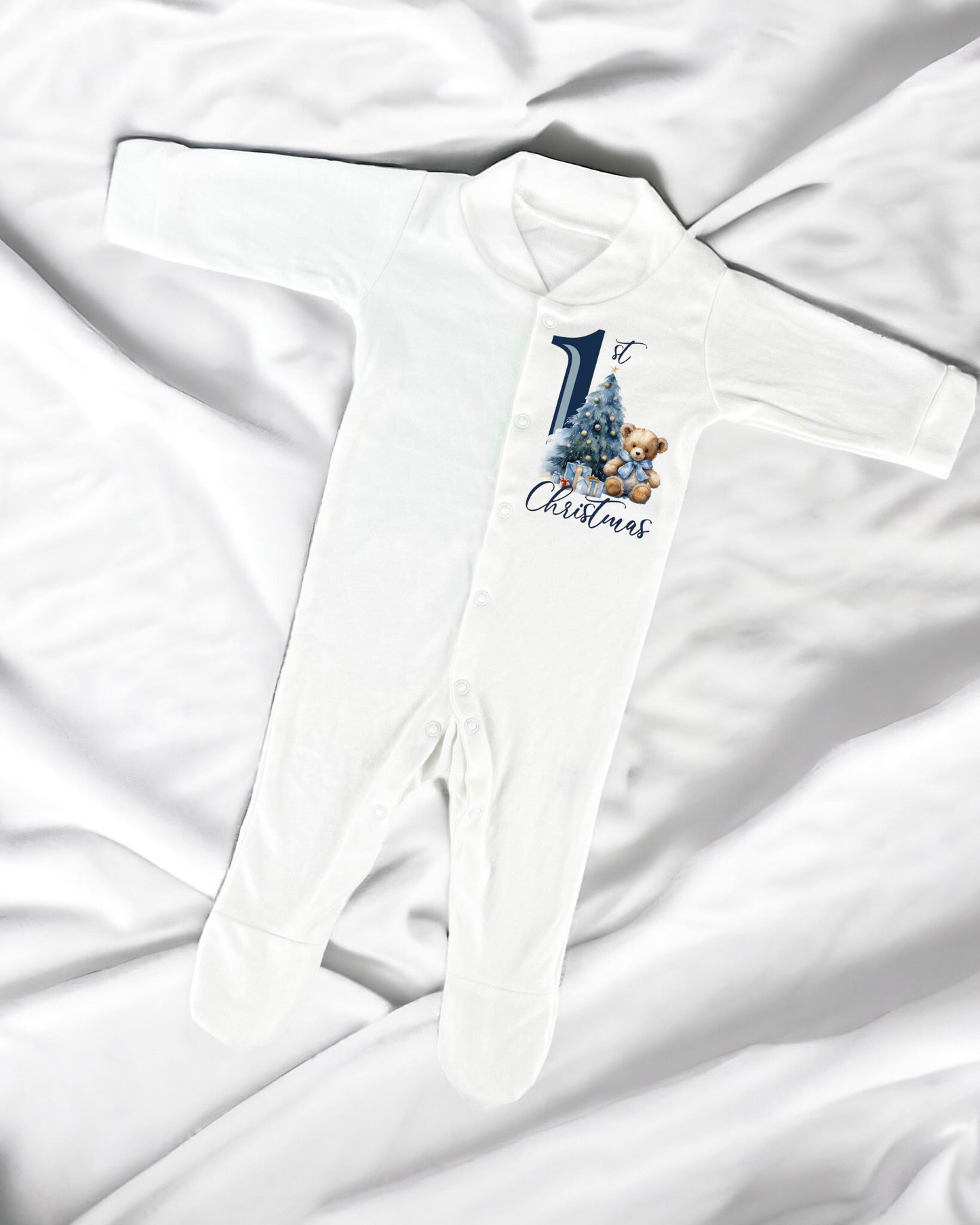 Baby sleepsuit personalised