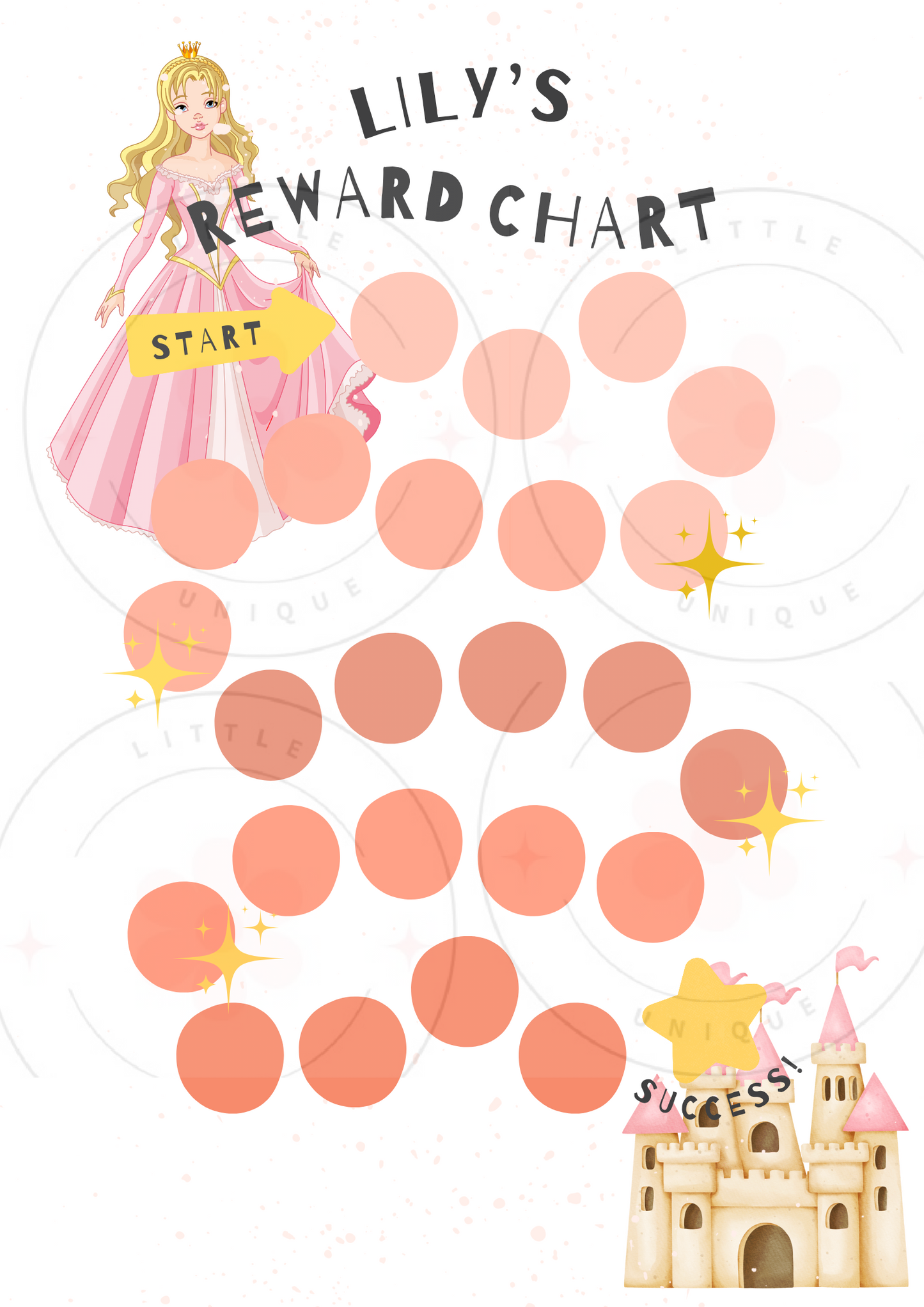 Princess rewards chart digital