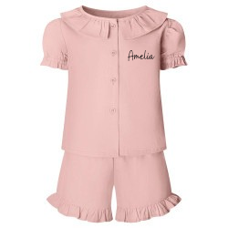 Personalised short set frilled