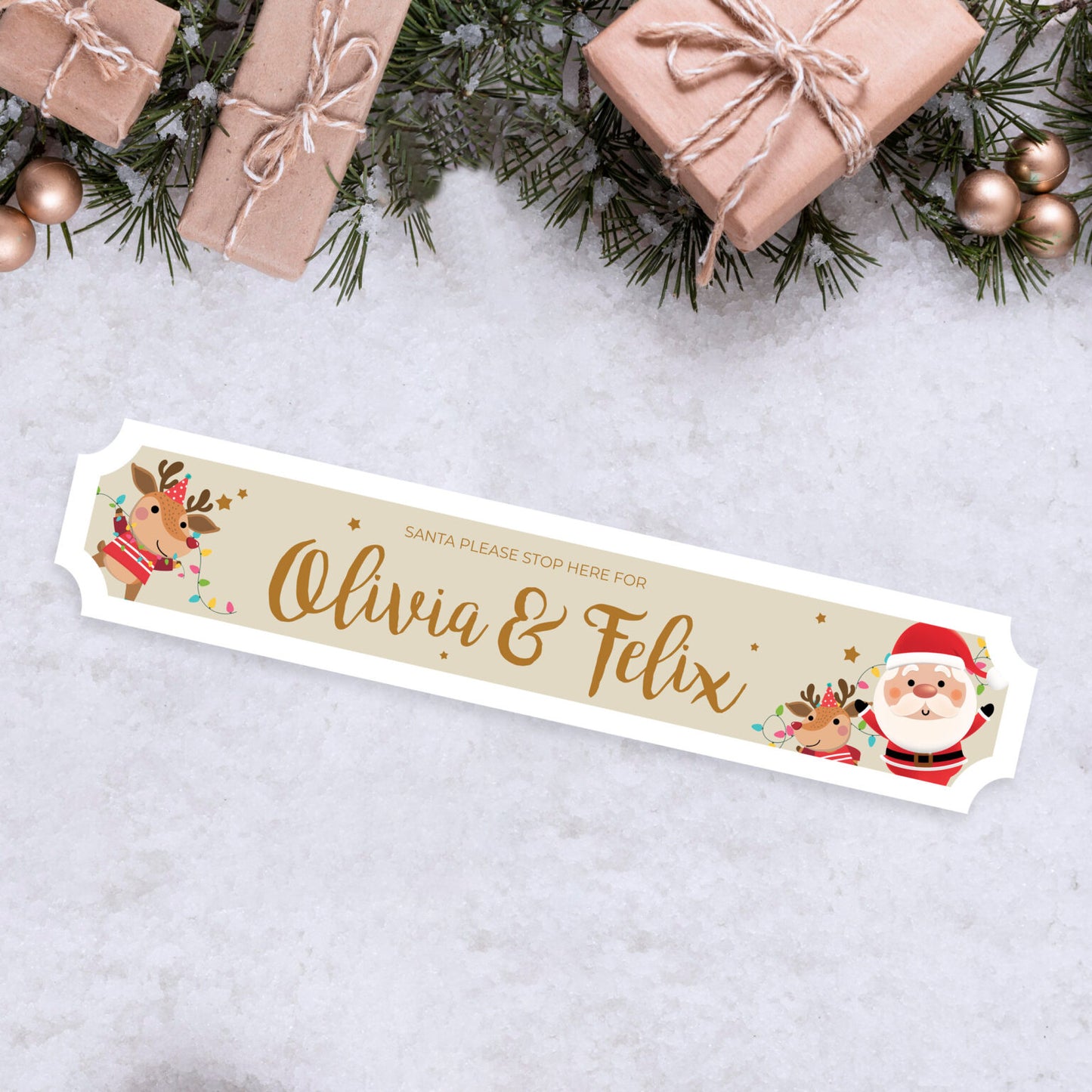Personalised Christmas sign