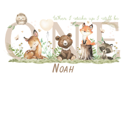 Personalised wildlife ONE birthday pjs
