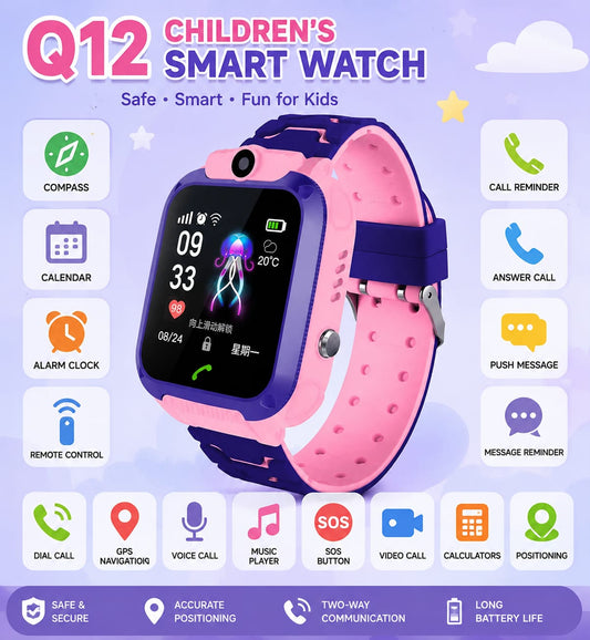 Childrens smart watch pink