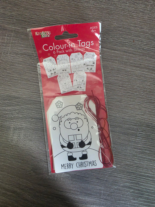Colour in Christmas tags
