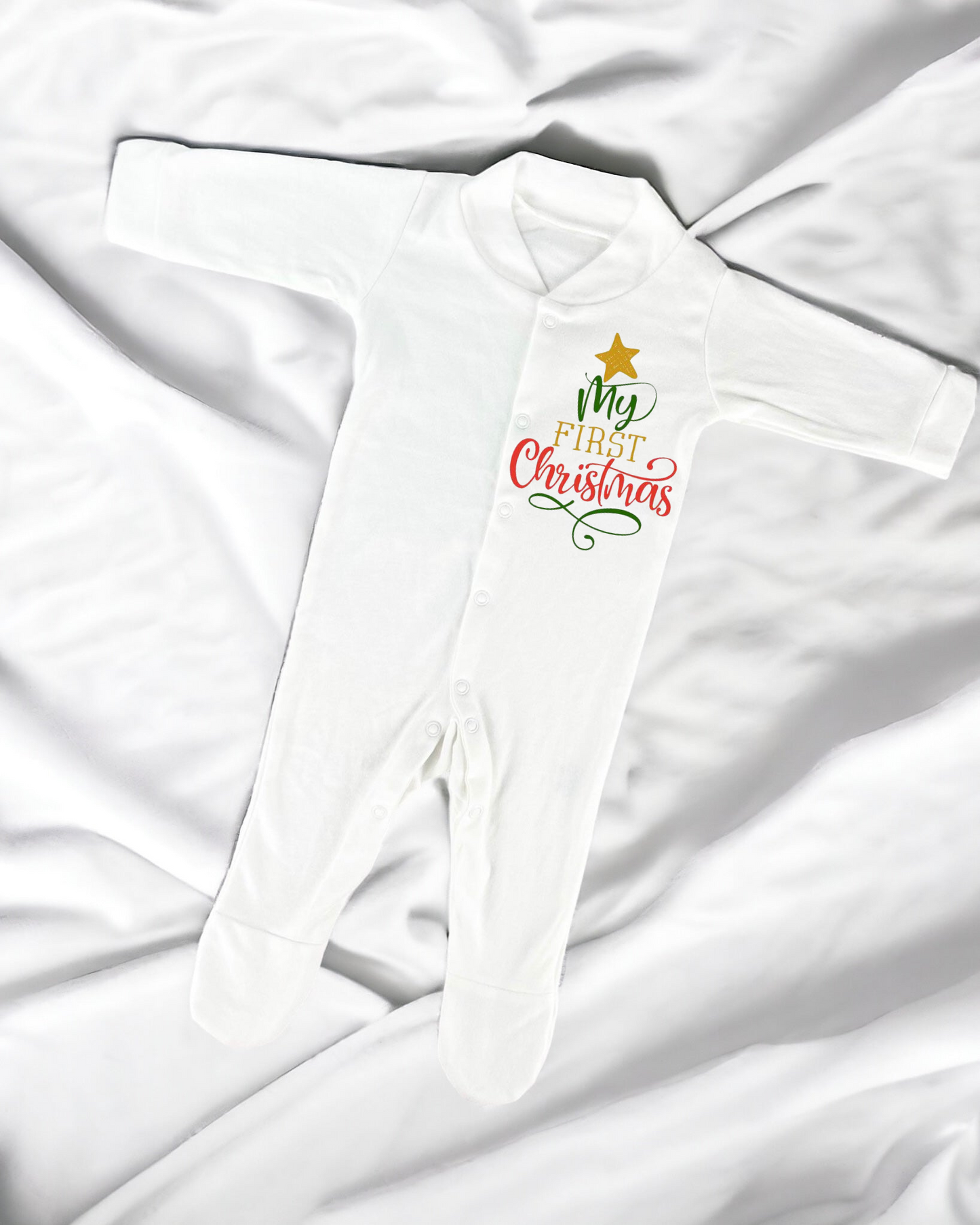 Baby sleepsuit personalised