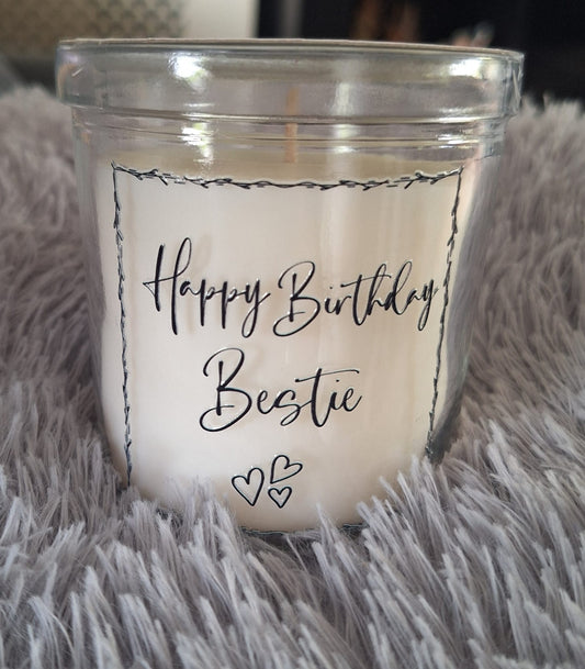 Happy birthday bestie candle
