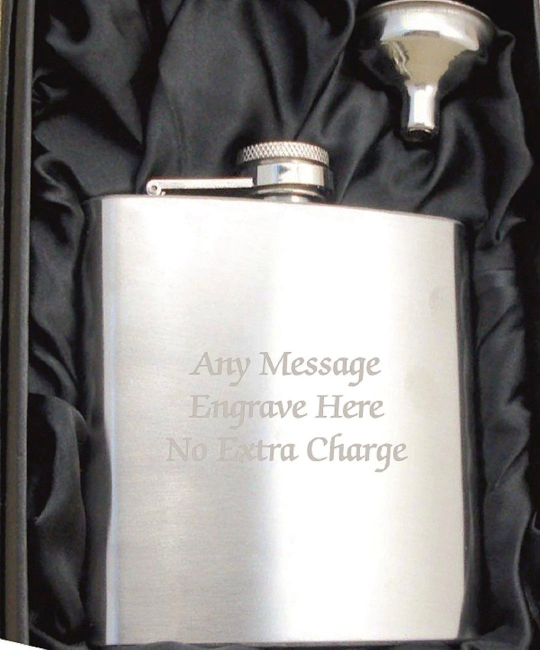Engraved drinking flask