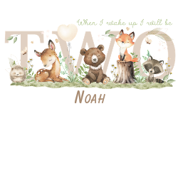 Personalised wildlife two birthday pjs
