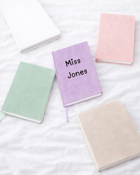 Personalised velvet a5 book