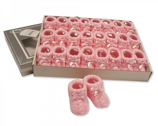Booties pink 0-3months one pair