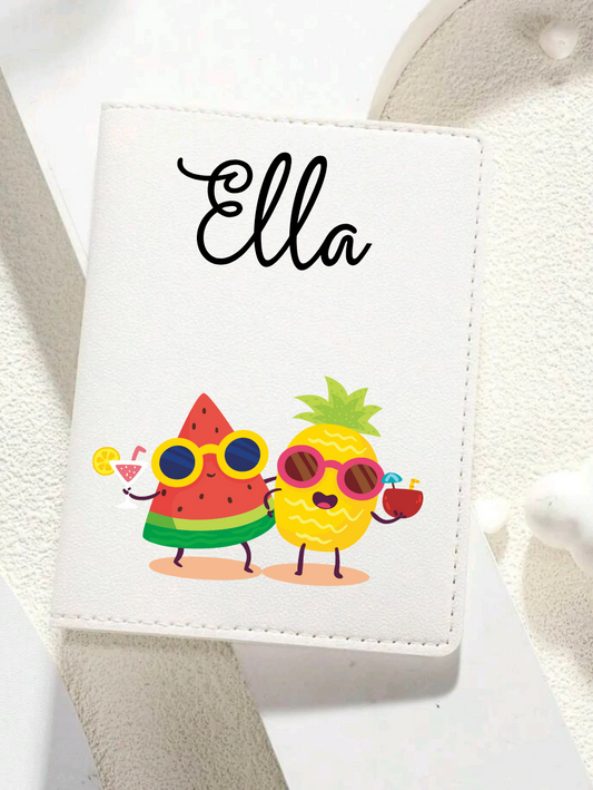 Personalised passport cover fruit