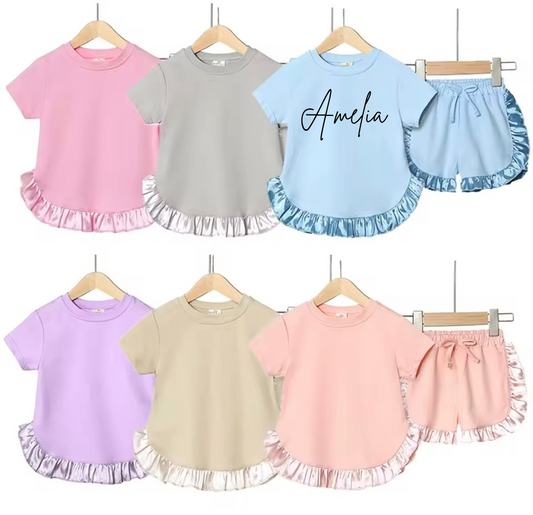 Frilled short sets