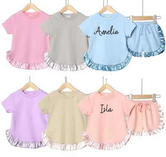 Personalised girls short sets