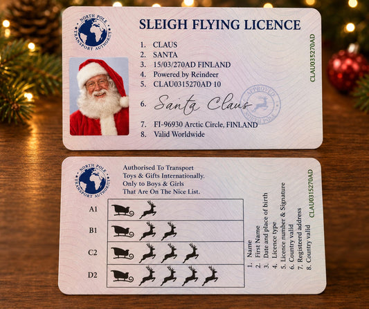 Santa flying license