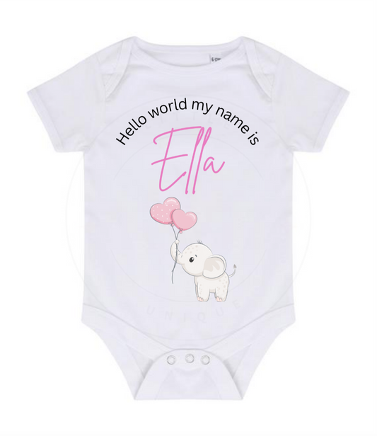 Welcome to the world baby vest