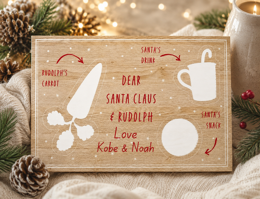 Personalised santa treat board