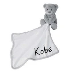 Personalised teddy bear comforter