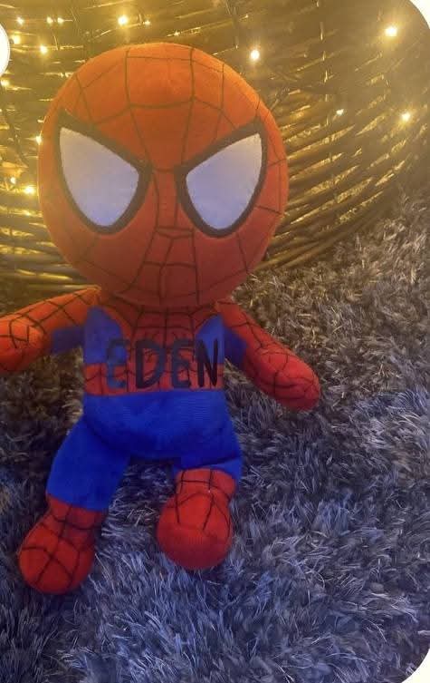 Personalised spiderman soft toy