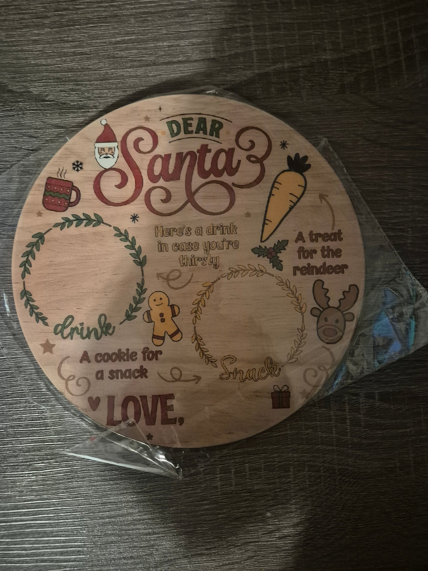 Personalised santa treat board