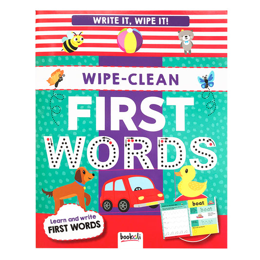 Wipe clean first words activity book