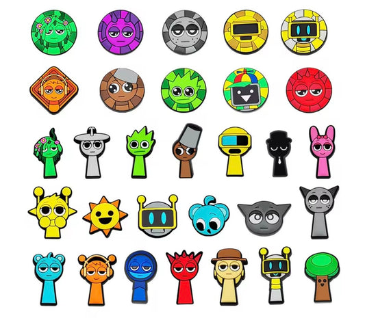 6 random croc charms