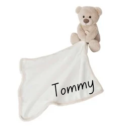 Personalised teddy bear comforter
