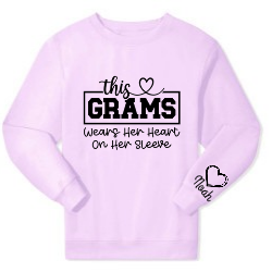 Heart on my sleeve sweatshirt