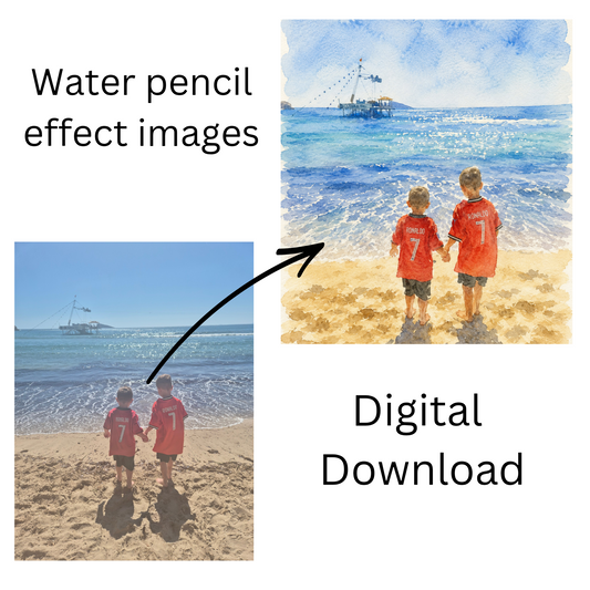 Water pencil effect digital download