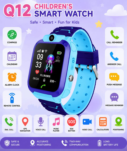 Blue children's smart watch