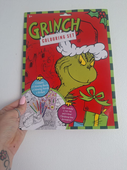 Grinch colouring pack set