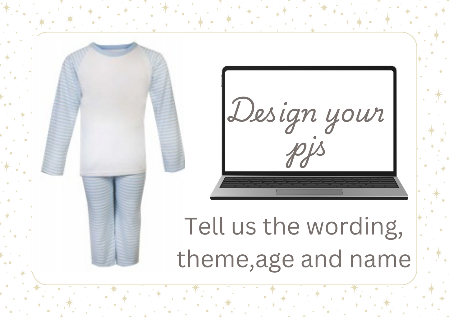 Design your pjs blue striped