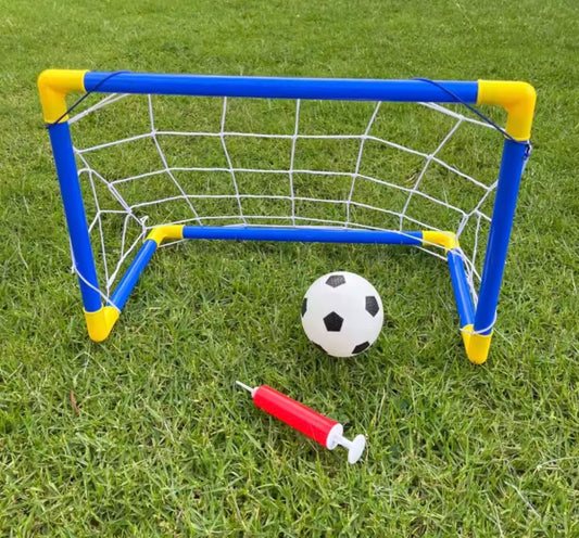 My first mini football goal ball and pump