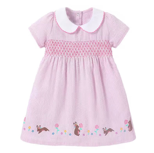 Smocked girls dress